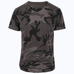 Oversized Camo T-Shirt mit Nackenband – Dark Camo