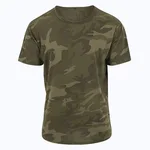Oversized Camo T-Shirt mit Nackenband – Olive Camo
