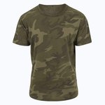 Oversized Camo T-Shirt mit Nackenband – Olive Camo