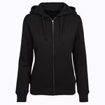 Taillierte Sweatshirt-Jacke mit Fronttasche – Black