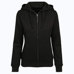 Taillierte Sweatshirt-Jacke mit Fronttasche – Black
