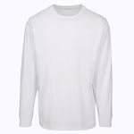 Langarmshirt mit Ripp-Bündchen Baumwolle – White