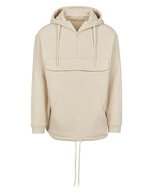 Sweat Pull Over Hoody mit Brusttasche – Sand