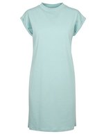 BuildYourBrand Damenkleid mit Stehkragen und Schulterdetails – Blue Mint