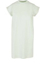 BuildYourBrand Damenkleid mit Stehkragen und Schulterdetails, Light Asphalt S, BY101 – Chiaro Menta