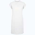 BuildYourBrand Damenkleid mit Stehkragen und Schulterdetails, Light Asphalt S, BY101 – Bianco