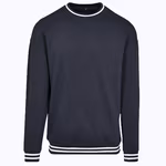 Felpa con Strisce da Uomo – Navy/White