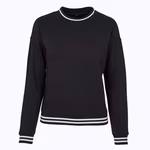 Sweatshirt with Stripes and Crew Neck – Black/White