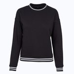 Sweatshirt mit Streifen und Crewneck – Noir/Blanc