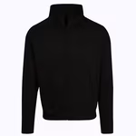 Sweat-Cardigan mit hohem Stehkragen – Black