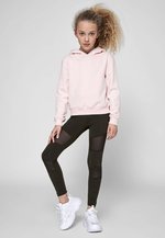 BuildYourBrand Bauchfreies Mädchen-Cropped-Sweatshirt mit Kapuze, Black 134/140, BY113 – Bild 1