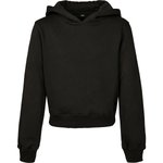 BuildYourBrand Bauchfreies Mädchen-Cropped-Sweatshirt mit Kapuze, Black 134/140, BY113 – Bild 3