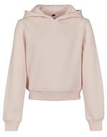 BuildYourBrand Bauchfreies Mädchen-Cropped-Sweatshirt mit Kapuze – Pink