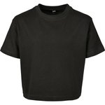 BuildYourBrand Mädchen Cropped Jersey T-Shirt Baumwolle, Black 158/164, BY114 – Bild 3