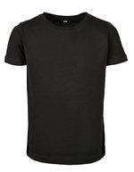 BuildYourBrand Mädchen T-Shirt mit verkürztem Schnitt – Black