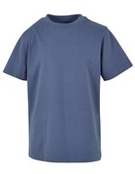 BuildYourBrand Basic T-Shirt aus Baumwolle für Kinder, Baltic Blue 110/116, BY116 – Vintage Bleu