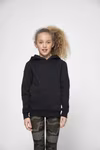 BuildYourBrand Felpa con cappuccio Kids' Basic 2023 con tasca canguro, Black 110/116, BY117 – immagine 2