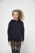 BuildYourBrand Kids' Basic Hoody 2023 mit Kängurutasche, Black 134/140, BY117 – Bild 1