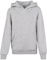 BuildYourBrand Kids' Basic Hoody 2023 mit Kängurutasche, Black 134/140, BY117 – Chine Gris