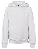 BuildYourBrand Kids' Basic Hoody 2023 mit Kängurutasche, Black 134/140, BY117 – Blanc