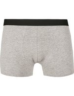 BuildYourBrand Boxershorts 2er-Pack mit Gummibund, Black S, BY132 – Heather Grey