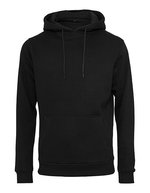 Bio-Hoodie mit Kängurutasche, schwarz oder weiß – Black