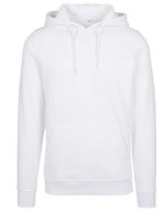 Bio-Hoodie mit Kängurutasche, schwarz oder weiß – White