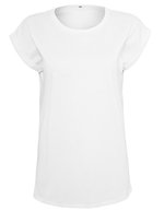 Bio-Baumwoll T-Shirt mit Schulteransatz – Bianco