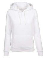 BuildYourBrand Hoody aus 100% Bio-Baumwolle für Damen, Black XS, BY139 – White
