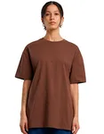 BuildYourBrand Oversized T-Shirt aus Baumwolle für Damen, Black L, BY149 – Chocolate Brown