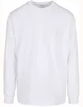 BuildYourBrand Bio-Baumwolle Langarmshirt mit Rippbündchen, White XXL, BY150 – Bild 1