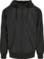 BuildYourBrand Recycled Windrunner Jacke Schwarz mit Kapuze, Black/Black S, BY151 – Bild 3