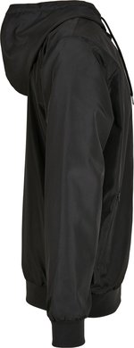 BuildYourBrand Recycled Windrunner Jacke Schwarz mit Kapuze, Black/Black S, BY151 – Bild 6
