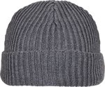 BuildYourBrand Recycelte Polyester Strickmütze mit Umschlag, Asphalt One Size, BY154 – Bild 3