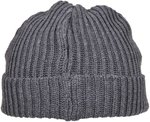 BuildYourBrand Recycelte Polyester Strickmütze mit Umschlag, Asphalt One Size, BY154 – Bild 4