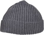 BuildYourBrand Recycelte Polyester Strickmütze mit Umschlag, Asphalt One Size, BY154 – Bild 5