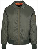 Bomberjacke mit Kragen – Dark Olive