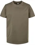 BuildYourBrand T-Shirt 2.0 mit Crewneck für Kinder, Black 110/116, BY158 – Olive