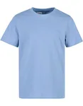 BuildYourBrand T-Shirt 2.0 mit Crewneck für Kinder, Black 110/116, BY158 – Powder Blue