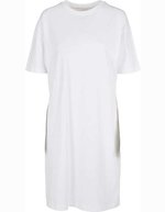 BuildYourBrand Bio Oversized Kleid mit Schlitz für Damen – White