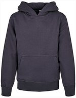 BuildYourBrand Bio-Baumwolle Basic Hoodie für Kinder, Heather Grey 110/116, BY185 – Navy