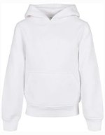 BuildYourBrand Bio-Baumwolle Basic Hoodie für Kinder, Heather Grey 110/116, BY185 – White