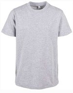 BuildYourBrand Bio-Basic T-Shirt für Kinder, Black 122/128, BY186 – Heather Grey