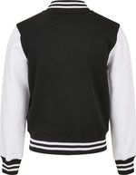 BuildYourBrand Bio-Baumwoll-Sweatjacke mit Druckknöpfen für Kinder, Black/White 110/116, BY187 – Bild 3