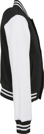 BuildYourBrand Bio-Baumwoll-Sweatjacke mit Druckknöpfen für Kinder, Black/White 110/116, BY187 – Bild 5