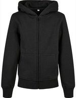 Bio-Baumwoll Kapuzenpullover mit Reißverschluss – Black