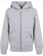 Bio-Baumwoll Kapuzenpullover mit Reißverschluss – Heather Grey