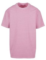 BuildYourBrand Acid Washed Oversize T-Shirt 240 g/m², Asphalt M, BY189 – Cool Pink