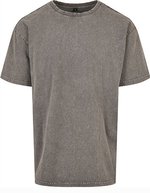 BuildYourBrand Acid Washed Oversize T-Shirt 240 g/m², Asphalt M, BY189 – Dark Khaki