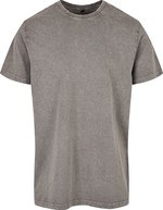 BuildYourBrand Acid Washed Rundhals-T-Shirt aus Baumwolle, Baltic Blue XS, BY190 – Bild 2